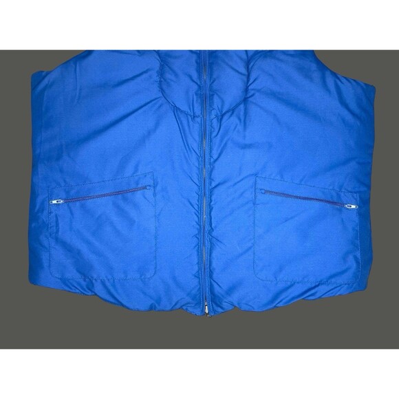 Roper Reversible Quilted Puffer Vest Size XL White Blue Embroidered Western Barn - Picture 8 of 11
